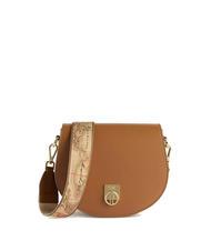 ALVIERO MARTINI PRIMA CLASSE GEO SUMMER BREEZE Runde Umh&auml;ngetasche aus Leder TABAK - Damentaschen - 1