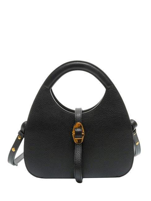 COCCINELLE COSIMA Handtasche aus gehämmertem Leder Schwarz - Damentaschen
