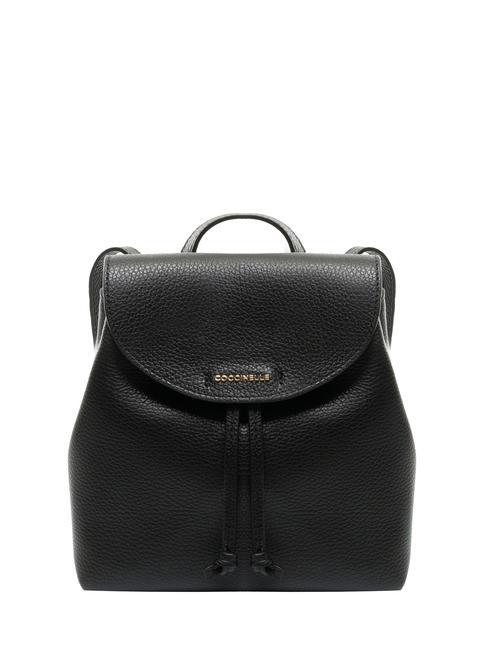 COCCINELLE ARIEL Mini-Rucksack aus strukturiertem Leder Schwarz - Damentaschen