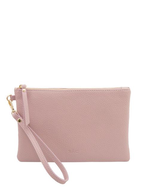 LESAC ROBERTA Dollar-Clutch aus Leder tausendjähriges Rosa - Damentaschen
