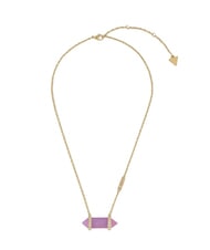 GUESS GOOD VIBES Halskette mit Stein Gelbgold/Amethyst - Halsketten - 1