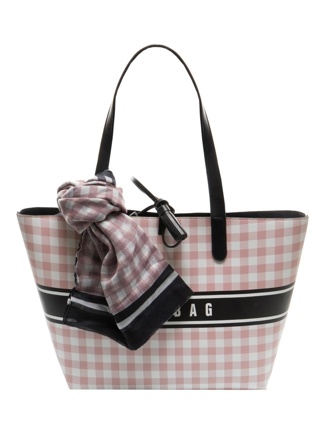 Pash Bag Tweedy Bedruckte Shoppertasche Mit Schal Mehrfarbig  