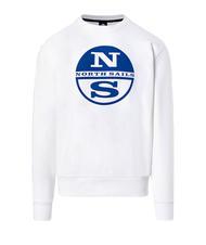 NORTH SAILS N|S LOGO Sweatshirt aus Baumwolle mit Rundhalsausschnitt Weiß - Sweatshirts Herren - 1