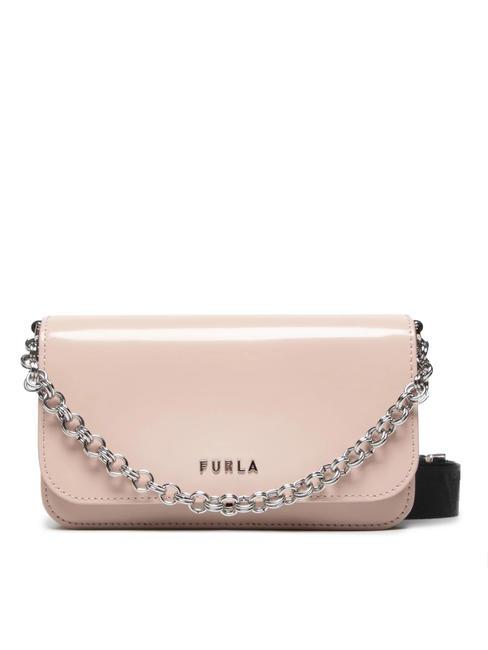 FURLA SPLENDIDA Mini-Tasche aus Leder mit Schulterriemen Bon Bon+Cappuccino+Schwarz - Damentaschen