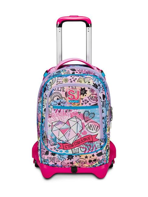 SJGANG COLORJAM 3-in-1-Trolley-Rucksack, abnehmbar IBIS ROSE - Rucksäcke mit Trolleyfunktion