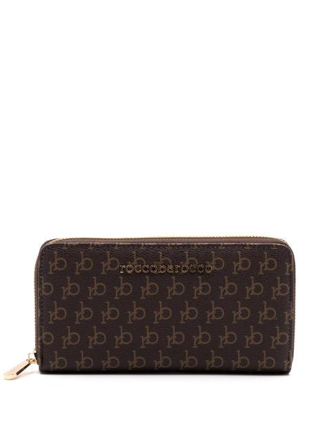 ROCCOBAROCCO MONOGRAM Portemonnaie mit umlaufendem Reißverschluss braun - Brieftaschen Damen