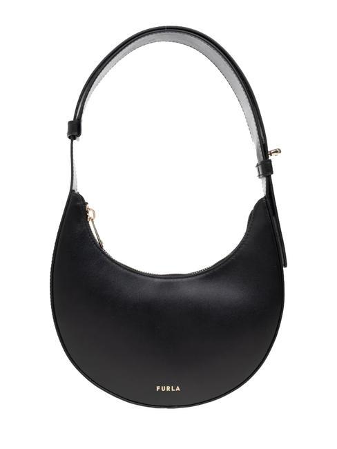 FURLA DELIZIA  Mini-Umhängetasche aus Leder Schwarz - Damentaschen