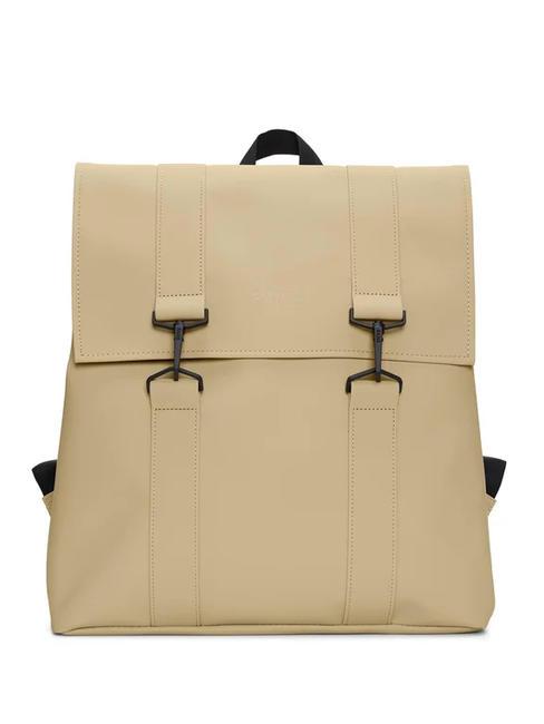 RAINS MSN BAG Wasserdichter City-Rucksack Sand - Rucksäcke für Schule &amp; Freizeit