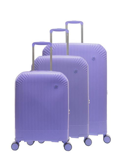 LESAC LIGHT POP 1 Trolley-Set: Kabine+mittel und groß erweiterbar helles Lila - Trolleyset