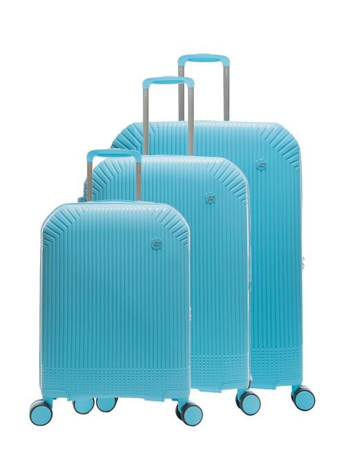 LESAC LIGHT POP 1 Trolley-Set: Kabine+mittel und groß erweiterbar wasserblau - Trolleyset