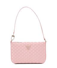 GUESS TWILLER Mini-Umh&auml;ngetasche aus Webstoff blasses Rosa - Damentaschen - 1