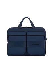 PIQUADRO CAMPIONARIO - GIO Aktentasche aus Leder und Stoff f&uuml;r 15,6-Zoll-Laptop - Arbeitstaschen