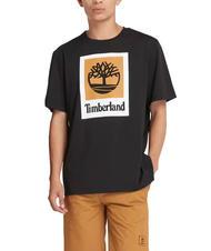 TIMBERLAND STACK LOGO Baumwoll t-shirt SCHWARZ - Herren-T-Shirts - 1