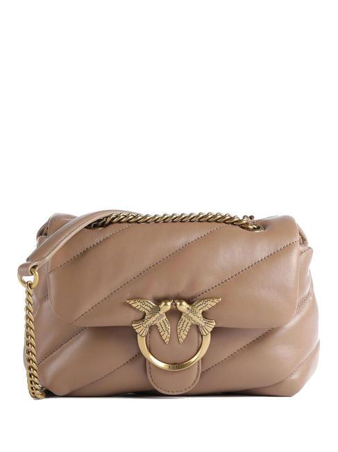 PINKO MINI LOVE BAG Nappatasche Ingwerkeks-Antikgold - Damentaschen