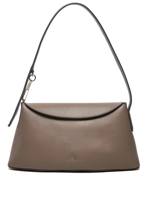 CALVIN KLEIN SOFT SCULPT Schultertasche Asche - Damentaschen