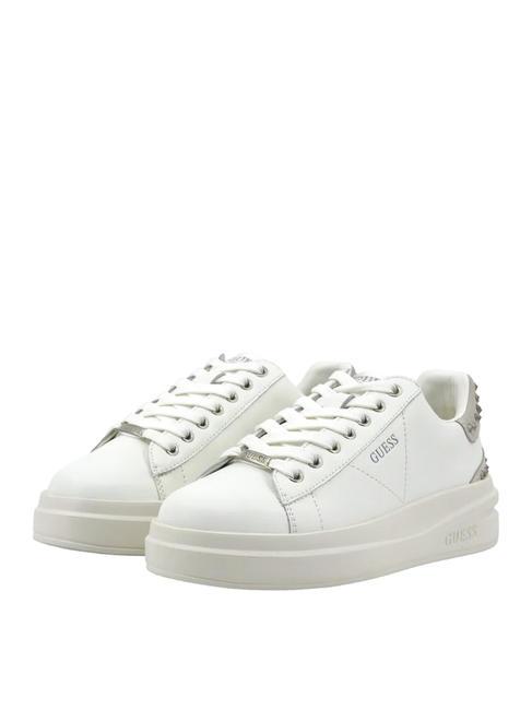 GUESS ELBINA Ledersneaker mit Nieten WEISS / JA - Damenschuhe
