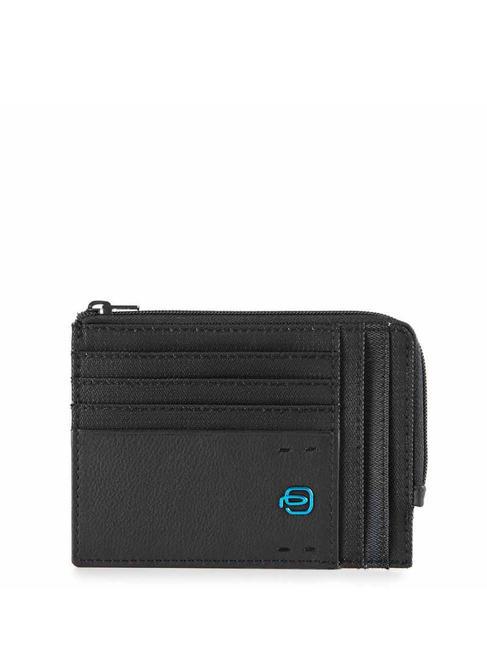 PIQUADRO Portacard P16 schwarzer Chevron - Brieftaschen Herren