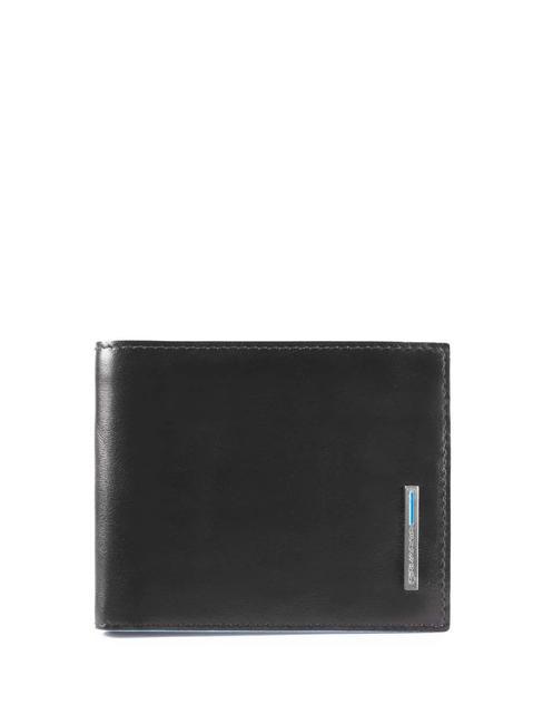 PIQUADRO BLUE SQUARE  Mittelgroße Lederbrieftasche Schwarz - Brieftaschen Herren