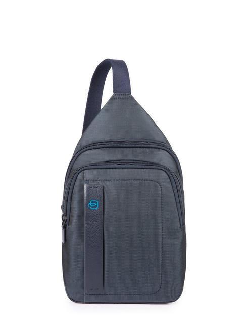 PIQUADRO P16 Rucksacktasche mit einer Schulter CHEVRON BLAU - PC-Rucksäcke