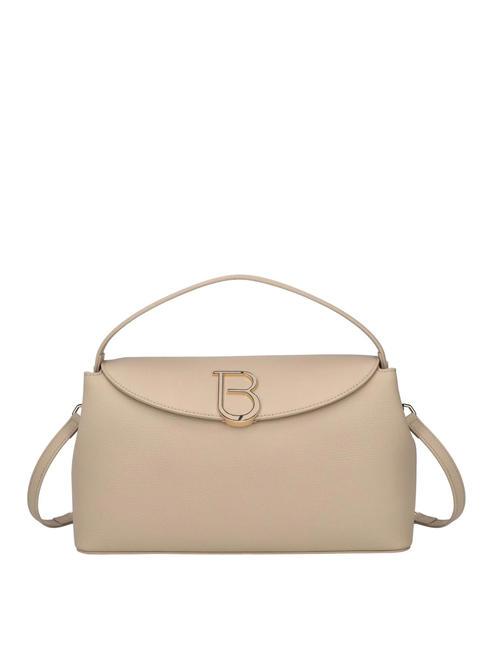 TOSCA BLU MEGEVE Große Ledertasche mit Schultergurt BEIGE - Damentaschen
