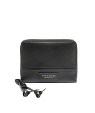 THE BRIDGE DOMITILLA Mittelgroße Lederbrieftasche mit umlaufendem Reißverschluss Schwarzes Gold - Brieftaschen Damen - 1