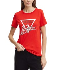 GUESS SS CN ICON  Baumwoll-T-Shirt - T-Shirts und Tops für Damen