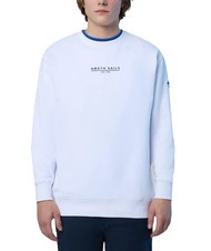 NORTH SAILS BASIC Baumwoll-Sweatshirt mit Logo-Schriftzug Wei&szlig; - Sweatshirts Herren - 1