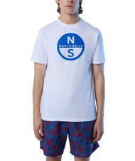NORTH SAILS BASIC T-Shirt aus Baumwolle mit Logo-Print Wei&szlig; - Herren-T-Shirts - 1