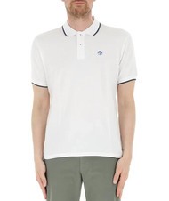 NORTH SAILS COLLAR STRIPED Kurzarm-Poloshirt aus Baumwolle Wei&szlig; - Herren-Polo-Shirts/Herren-Polo-Shirt/Herrenpoloshirt/Herrenpoloshirts - 1