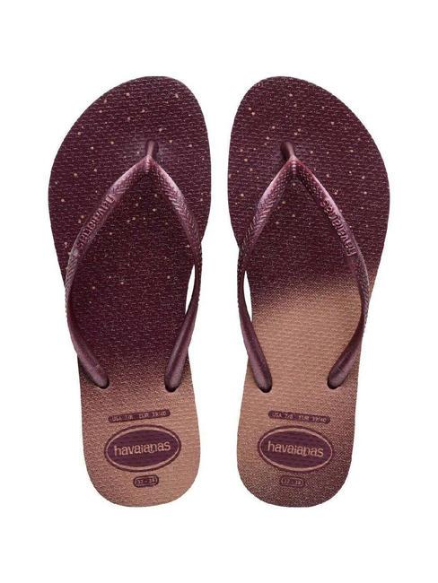 HAVAIANAS SLIM GLOSS Flip-Flops violetter Boden - Damenschuhe