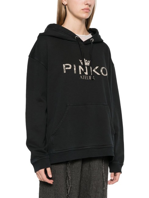 PINKO BASSANI Kapuzenpullover schwarze Limousine - Sweatshirts Damen