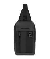 PIQUADRO STEVE Rucksacktasche mit einer Schulter Schwarz - Umh&auml;ngetaschen Herren - 1