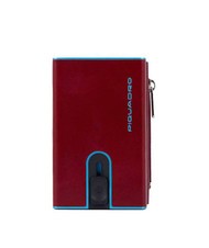 PIQUADRO BLUE SQUARE Lederbrieftasche mit Schiebesystem ROT - Brieftaschen Herren - 1