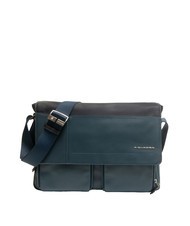 PIQUADRO CAMPIONARIO - CARY Leder-Messenger, 13-Zoll-Laptophalter Blau - Arbeitstaschen - 1