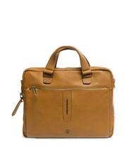 PIQUADRO CAMPIONARIO - IMHO Aktentasche aus Leder f&uuml;r PC 14 " Gelb - Arbeitstaschen - 1