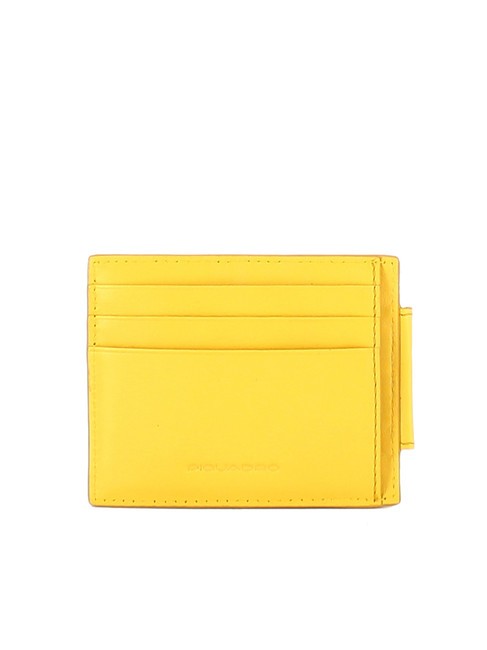 PIQUADRO URBAN Kreditkartenetui aus Leder mit Reißverschluss Gelb - Brieftaschen Herren