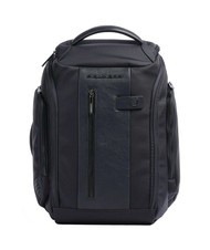 PIQUADRO BRIEF 2 Reiserucksack aus Leder und Stoff - PC-Rucks&auml;cke