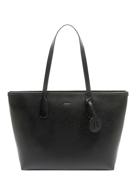 FURLA CLASSIC Shopper-Tasche aus Leder mit Andromeda-Print Schwarz - Damentaschen