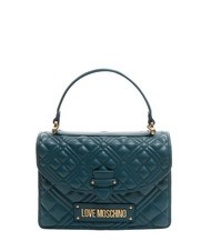 LOVE MOSCHINO QUILTED Aktentasche mit Schultergurt Smaragd - Damentaschen - 1