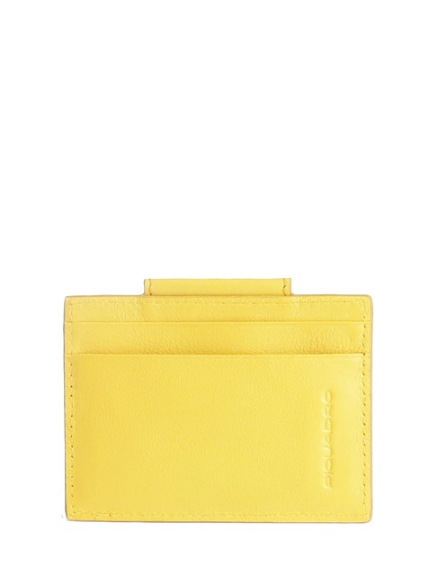 PIQUADRO URBAN  Kartenhalter aus Leder Gelb - Brieftaschen Herren