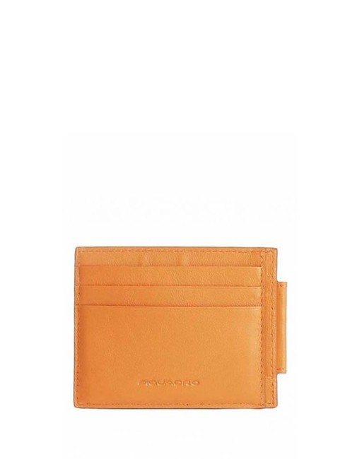PIQUADRO URBAN Kreditkartenetui aus Leder ORANGE - Brieftaschen Herren