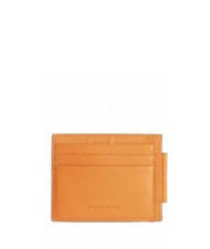PIQUADRO URBAN Kreditkartenetui aus Leder ORANGE - Brieftaschen Herren - 1
