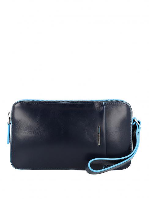 PIQUADRO BLUE SQUARE Clutch aus Leder Blau - Damentaschen