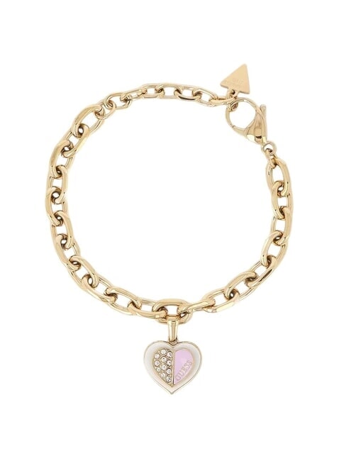 GUESS LOVELY GUESS Armband mit Herzanhänger Gelbgold/Flieder - Armbänder