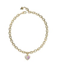 GUESS LOVELY GUESS Halskette mit emailliertem Herz - Halsketten