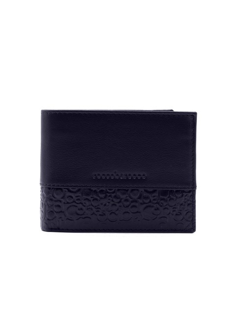 ROCCOBAROCCO BRYAN Portemonnaie und Geldbörse aus Leder mit Klappe Marine - Brieftaschen Herren