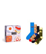 HAPPY SOCKS BREAKFAST Geschenkset mit 4 Paar Socken - Unisex-Socken