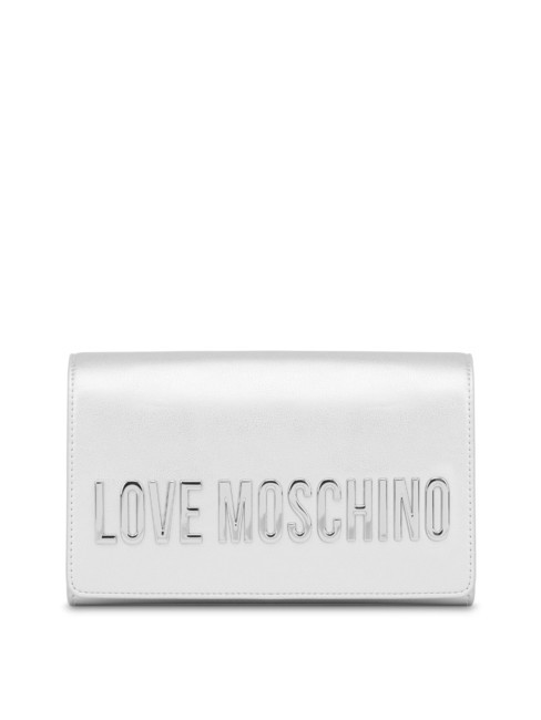 LOVE MOSCHINO BOLD LOVE Clutch mit Kettenschulterriemen Silber - Damentaschen