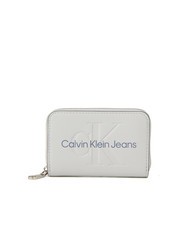 CALVIN KLEIN SCULPTED Portemonnaie mit umlaufendem Rei&szlig;verschluss Mirage-Grau - Brieftaschen Damen - 1
