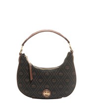 ROCCOBAROCCO FRIDA Hobo-Tasche aus Jacquard-Stoff Schokolade - Damentaschen - 1